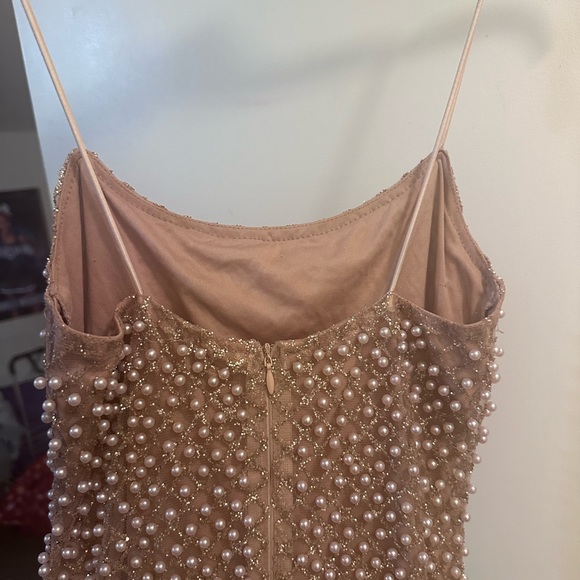 XS LIGHT PINK SPARKLY PEARL FASHIONOVA DRESS - Picture 5 of 7